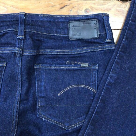 G-STAR jeans Style 3301 high straight Raw ladies dark blue contour mid/high 26 - Picture 5 of 16